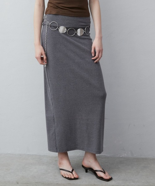 Rohwel(ローウェル)の「Stretch Eyelet Fit Skirt / ストレッチアイレットフィットスカート(スカート・レディース・ブラック/グレー・FREE)」の14枚目の写真