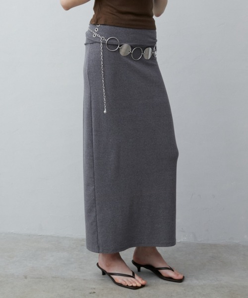 Rohwel(ローウェル)の「Stretch Eyelet Fit Skirt / ストレッチアイレットフィットスカート(スカート・レディース・ブラック/グレー・FREE)」の15枚目の写真