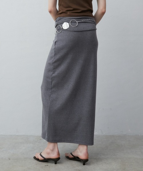 Rohwel(ローウェル)の「Stretch Eyelet Fit Skirt / ストレッチアイレットフィットスカート(スカート・レディース・ブラック/グレー・FREE)」の17枚目の写真
