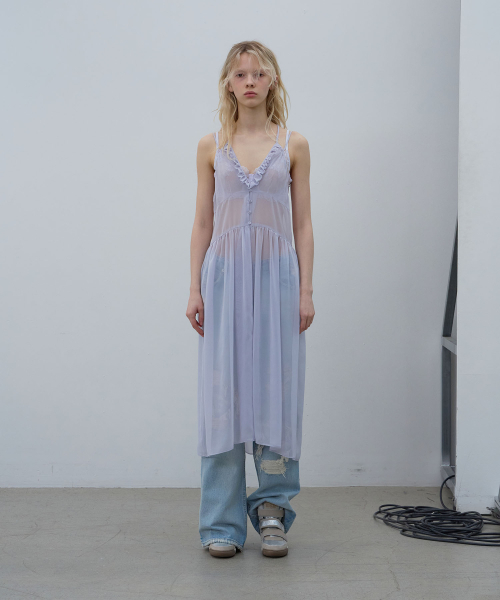LCDC TM(エルシーディーシーティーエム)の「MESH FRILL DRESS (LAVENDER)(ワンピース・レディース・その他・OS)」の1枚目の写真