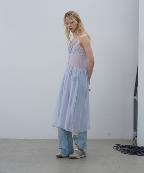 LCDC TM(エルシーディーシーティーエム)の「MESH FRILL DRESS (LAVENDER)(ワンピース・レディース・その他・OS)」の6枚目の写真