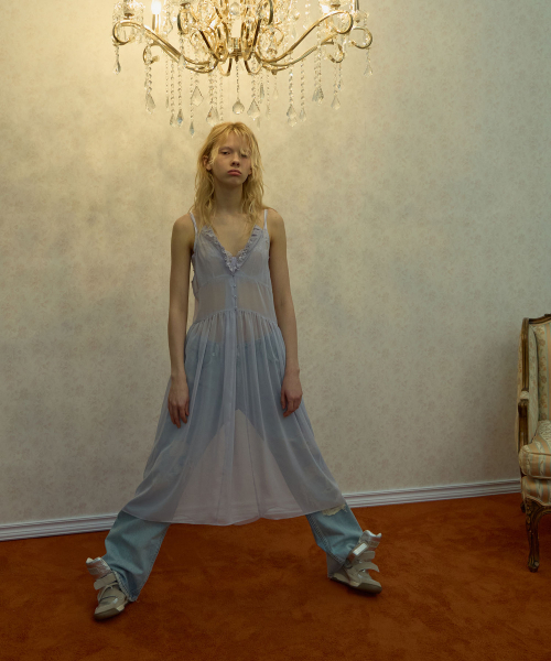 LCDC TM(エルシーディーシーティーエム)の「MESH FRILL DRESS (LAVENDER)(ワンピース・レディース・その他・OS)」の5枚目の写真