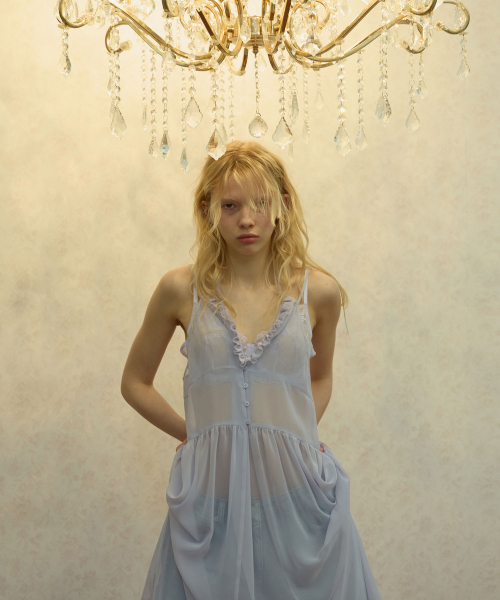 LCDC TM(エルシーディーシーティーエム)の「MESH FRILL DRESS (LAVENDER)(ワンピース・レディース・その他・OS)」の4枚目の写真