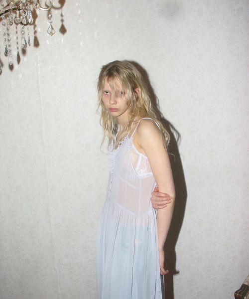 LCDC TM(エルシーディーシーティーエム)の「MESH FRILL DRESS (LAVENDER)(ワンピース・レディース・その他・OS)」の2枚目の写真