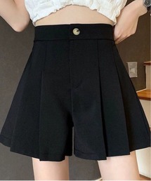 ワイドプリーツショートパンツ