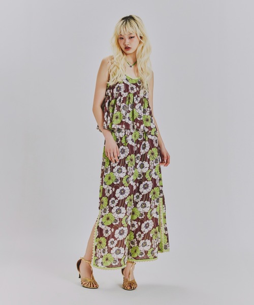 ANNA SUI NYC(アナ スイ エヌ ワイ シー)の「サマーレトロフラワーキャミソール(シャツ/ブラウス・レディース・グリーン/パープル・FREE)」の8枚目の写真