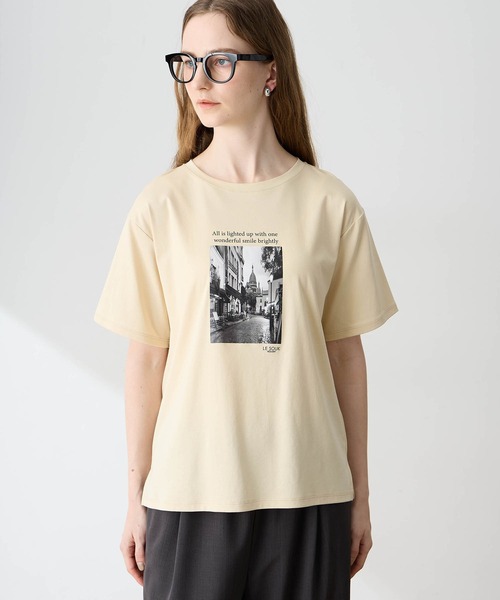 LE SOUK HOLIDAY(ルスークホリデー)の「フォトプリントTシャツ【接触冷感・吸水速乾】(Tシャツ/カットソー・レディース・オフホワイト/ベージュ/ブラック・M/L)」の13枚目の写真