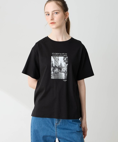 LE SOUK HOLIDAY(ルスークホリデー)の「フォトプリントTシャツ【接触冷感・吸水速乾】(Tシャツ/カットソー・レディース・オフホワイト/ベージュ/ブラック・M/L)」の17枚目の写真