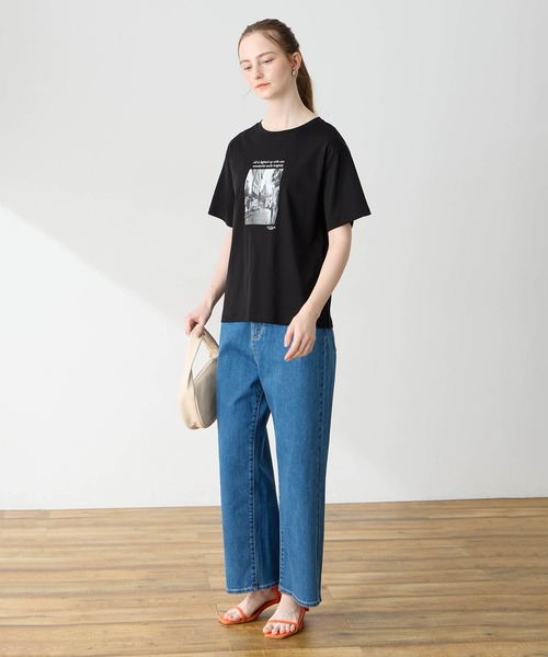 LE SOUK HOLIDAY(ルスークホリデー)の「フォトプリントTシャツ【接触冷感・吸水速乾】(Tシャツ/カットソー・レディース・オフホワイト/ベージュ/ブラック・M/L)」の7枚目の写真