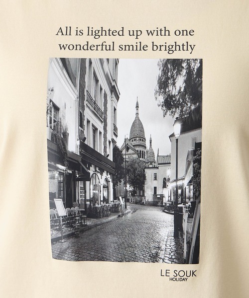 LE SOUK HOLIDAY(ルスークホリデー)の「フォトプリントTシャツ【接触冷感・吸水速乾】(Tシャツ/カットソー・レディース・オフホワイト/ベージュ/ブラック・M/L)」の12枚目の写真