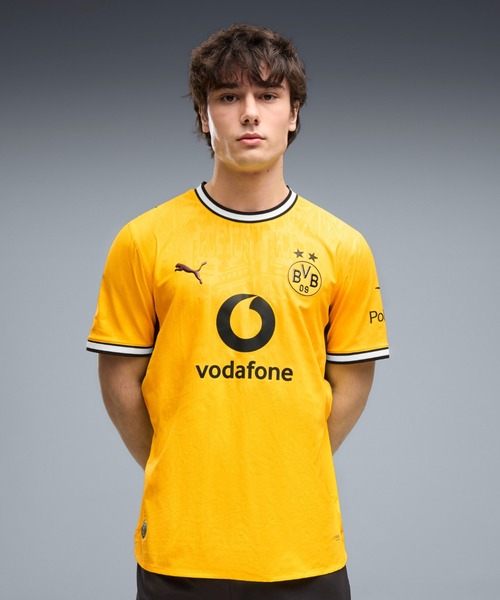 PUMA(プーマ)の「PUMA プーマ メンズ 2026-27 ドルトムント ホーム オーセンティック 半袖 ユニ(Tシャツ/カットソー・メンズ・イエロー×ブラック・SMALL/MEDIUM/LARGE/X-LARGE)」の1枚目の写真