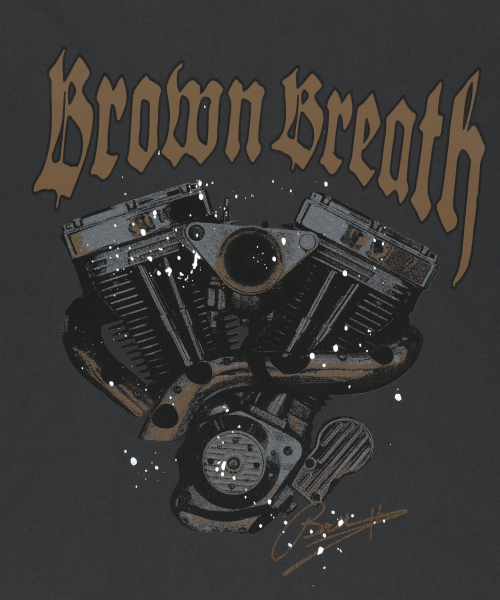 BROWNBREATH（ブラウンブレス）の「MOTOR GRAPHIC TEE - CHARCOAL（Tシャツ/カットソー・レディース・その他・SMALL/MEDIUM/LARGE/X-LARGE）」の4枚目の写真