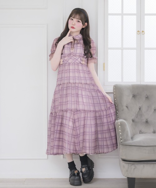 ティアードシアーロングワンピース（ワンピース）｜couture BY ROJITA