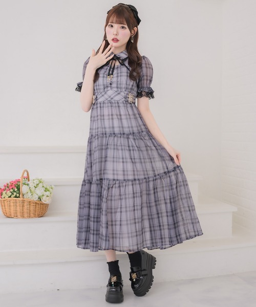 couture BY ROJITA(クチュールバイロジータ)の「ティアードシアーロングワンピース(ワンピース・レディース・ブラック/ホワイト/その他/ピンク系その他・FREE)」の12枚目の写真