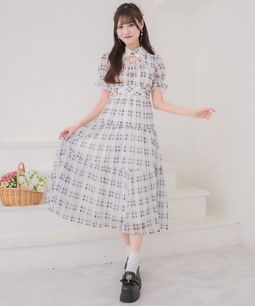 couture BY ROJITA(クチュールバイロジータ)の「ティアードシアーロングワンピース(ワンピース・レディース・ブラック/ホワイト/その他/ピンク系その他・FREE)」の16枚目の写真