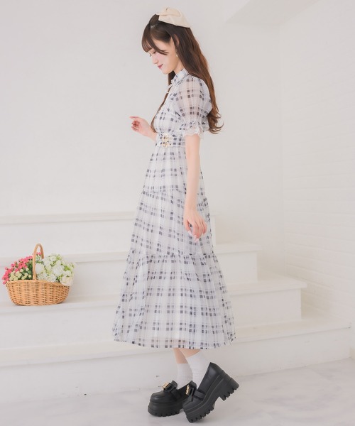 couture BY ROJITA(クチュールバイロジータ)の「ティアードシアーロングワンピース(ワンピース・レディース・ブラック/ホワイト/その他/ピンク系その他・FREE)」の18枚目の写真