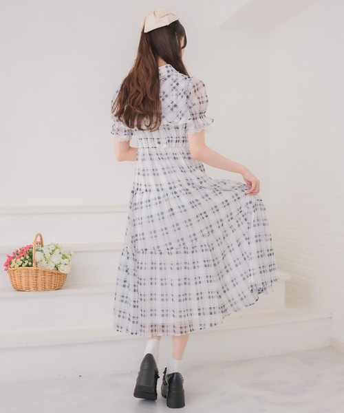 couture BY ROJITA(クチュールバイロジータ)の「ティアードシアーロングワンピース(ワンピース・レディース・ブラック/ホワイト/その他/ピンク系その他・FREE)」の19枚目の写真