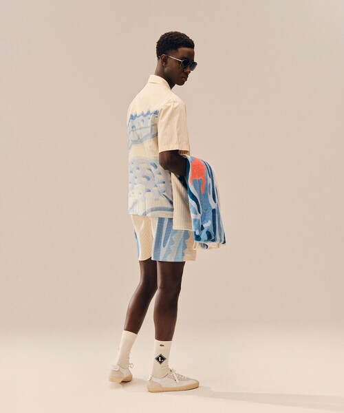 LACOSTE(ラコステ)の「ストライプ&ワニグラフィック オープンカラーシャツ(シャツ/ブラウス・メンズ・ホワイト×ブルー・39/38/41/40)」の8枚目の写真