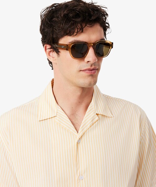 LACOSTE(ラコステ)の「ストライプ&ワニグラフィック オープンカラーシャツ(シャツ/ブラウス・メンズ・ホワイト×ブルー・39/38/41/40)」の6枚目の写真