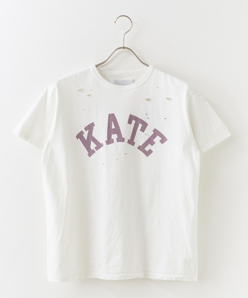 ACASAM（アカサム）の「ACASAM/アカサム "KATE" DAMAGE CREW NECK TEE 短丈 ダメージTシャツ レディース 秋 秋服 2026年秋冬（Tシャツ/カットソー・レディース・ホワイト/ブラック/バーガンディー・L）」の16枚目の写真