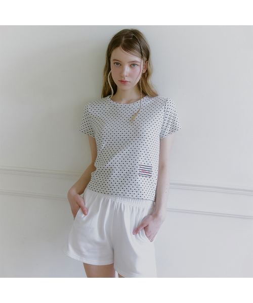MICANE(ミケーネ)の「ラビンドットミニマルT(Tシャツ/カットソー・レディース・ライトグレー/ブラック/クリーム・SMALL/MEDIUM/LARGE/X-LARGE)」の3枚目の写真