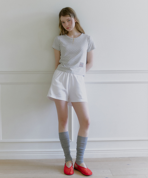 MICANE(ミケーネ)の「ラビンドットミニマルT(Tシャツ/カットソー・レディース・ライトグレー/ブラック/クリーム・SMALL/MEDIUM/LARGE/X-LARGE)」の5枚目の写真