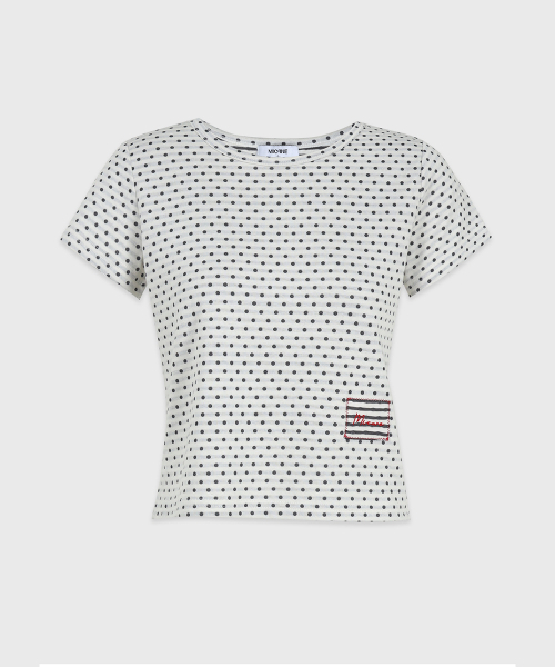 MICANE(ミケーネ)の「ラビンドットミニマルT(Tシャツ/カットソー・レディース・ライトグレー/ブラック/クリーム・SMALL/MEDIUM/LARGE/X-LARGE)」の15枚目の写真