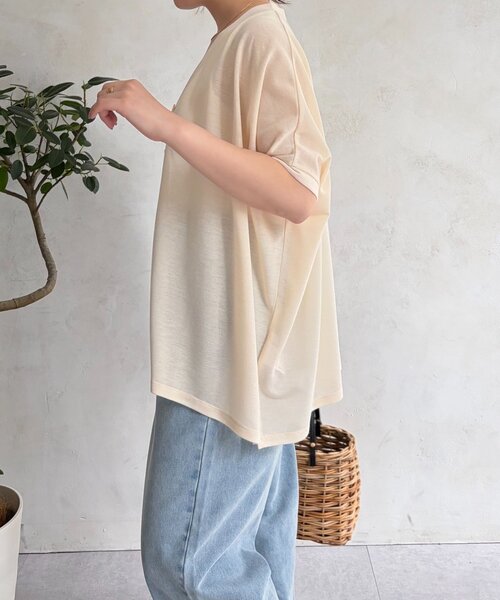 Jena espace merveilleux(ジェナ エスパスメルヴェイユ)の「シアーラメカーディガン(Tシャツ/カットソー・レディース・ネイビー/ベージュ/グレー・FREE)」の22枚目の写真