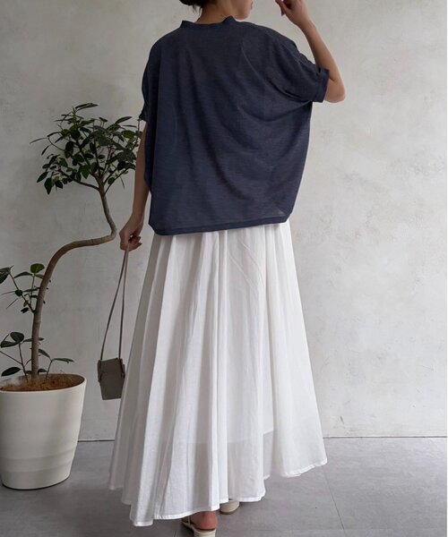 Jena espace merveilleux(ジェナ エスパスメルヴェイユ)の「シアーラメカーディガン(Tシャツ/カットソー・レディース・ネイビー/ベージュ/グレー・FREE)」の7枚目の写真