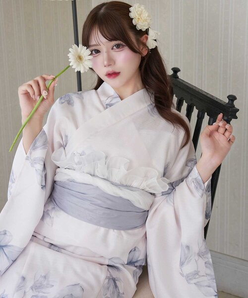 OLIVE des OLIVE(オリーブデオリーブ)の「【Belle Charme】Classic Girly 浴衣5点Set(浴衣・レディース・ピンク/ブラック・FREE)」の15枚目の写真