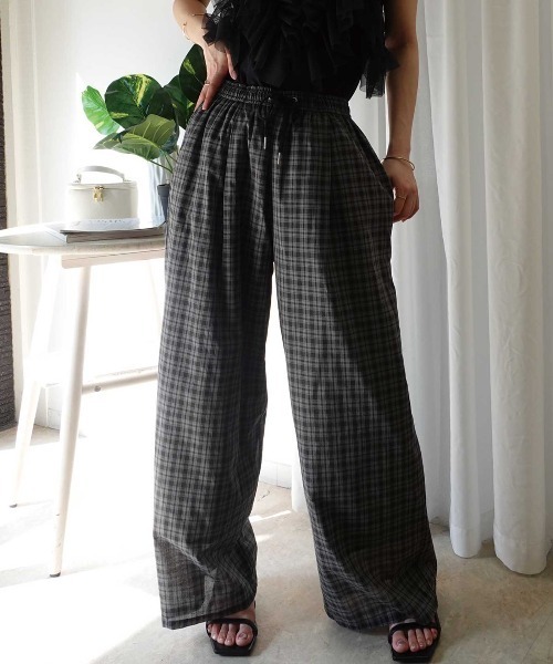 CORNERS(コーナーズ)の「チェックラフパンツ(その他パンツ・レディース・ブルー/ブラック/オリーブ・M)」の11枚目の写真