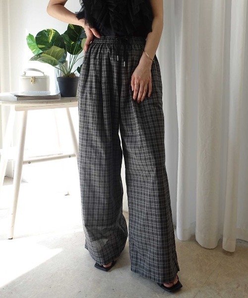 CORNERS(コーナーズ)の「チェックラフパンツ(その他パンツ・レディース・ブルー/ブラック/オリーブ・M)」の13枚目の写真