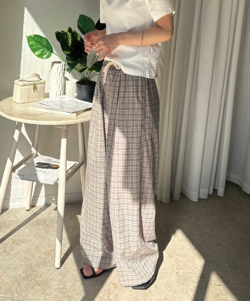 CORNERS(コーナーズ)の「チェックラフパンツ(その他パンツ・レディース・ブルー/ブラック/オリーブ・M)」の17枚目の写真