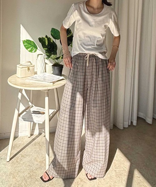 CORNERS(コーナーズ)の「チェックラフパンツ(その他パンツ・レディース・ブルー/ブラック/オリーブ・M)」の18枚目の写真