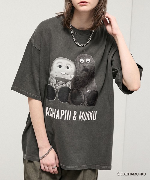 Alfred Alex(アルフレッドアレックス)の「<Exclusive> Gachapin & Mukku Vintage Graphic Tee / ガチャピン・ムック 別注 ヴィンテージライク グラフィックTシャツ(Tシャツ/カットソー・メンズ・ブラック系/ブラック系2/ブラック系3・L/M)」の11枚目の写真