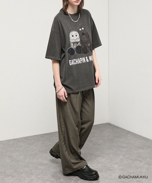 Alfred Alex(アルフレッドアレックス)の「<Exclusive> Gachapin & Mukku Vintage Graphic Tee / ガチャピン・ムック 別注 ヴィンテージライク グラフィックTシャツ(Tシャツ/カットソー・メンズ・ブラック系/ブラック系2/ブラック系3・L/M)」の13枚目の写真