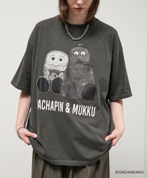 Alfred Alex(アルフレッドアレックス)の「<Exclusive> Gachapin & Mukku Vintage Graphic Tee / ガチャピン・ムック 別注 ヴィンテージライク グラフィックTシャツ(Tシャツ/カットソー・メンズ・ブラック系/ブラック系2/ブラック系3・L/M)」の15枚目の写真
