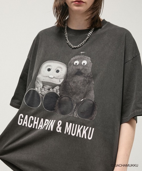 Alfred Alex(アルフレッドアレックス)の「<Exclusive> Gachapin & Mukku Vintage Graphic Tee / ガチャピン・ムック 別注 ヴィンテージライク グラフィックTシャツ(Tシャツ/カットソー・メンズ・ブラック系/ブラック系2/ブラック系3・L/M)」の16枚目の写真