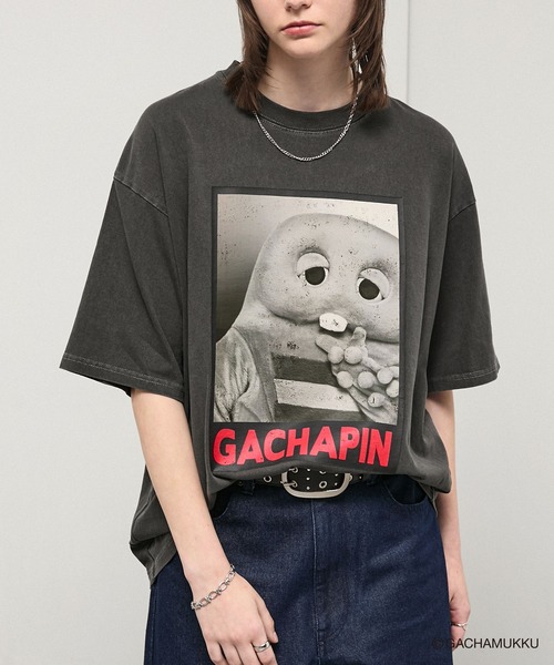 Alfred Alex(アルフレッドアレックス)の「<Exclusive> Gachapin & Mukku Vintage Graphic Tee / ガチャピン・ムック 別注 ヴィンテージライク グラフィックTシャツ(Tシャツ/カットソー・メンズ・ブラック系/ブラック系2/ブラック系3・L/M)」の17枚目の写真
