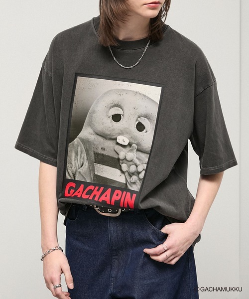 Alfred Alex(アルフレッドアレックス)の「<Exclusive> Gachapin & Mukku Vintage Graphic Tee / ガチャピン・ムック 別注 ヴィンテージライク グラフィックTシャツ(Tシャツ/カットソー・メンズ・ブラック系/ブラック系2/ブラック系3・L/M)」の19枚目の写真