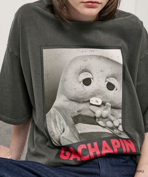 Alfred Alex(アルフレッドアレックス)の「<Exclusive> Gachapin & Mukku Vintage Graphic Tee / ガチャピン・ムック 別注 ヴィンテージライク グラフィックTシャツ(Tシャツ/カットソー・メンズ・ブラック系/ブラック系2/ブラック系3・L/M)」の22枚目の写真