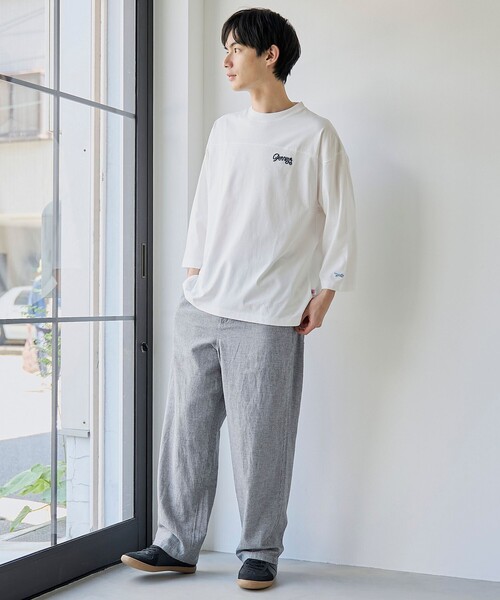 PENNEYS(ぺニーズ)の「【UVカット・接触冷感・吸水速乾・遮熱性】Penneys × WELLTECT 別注フットボールTシャツ(Tシャツ/カットソー・メンズ・ホワイト/ブラック/ダークグレー/ブラウン・S/M/L/XL)」の7枚目の写真