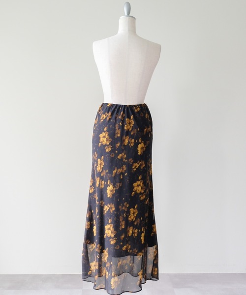 DOLLUPOOPS(ドールアップウップス)の「Flower Sheer Long Skirt(フラワーシアーロングスカート)(スカート・レディース・カーキ/ブラック・FREE/LARGE/MEDIUM)」の16枚目の写真