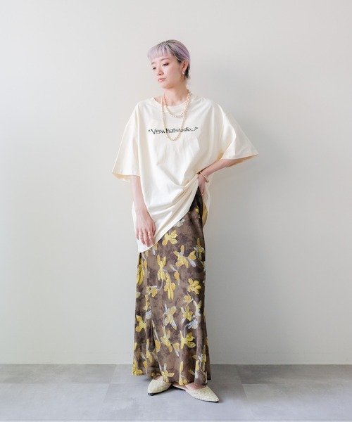 DOLLUPOOPS(ドールアップウップス)の「Flower Sheer Long Skirt(フラワーシアーロングスカート)(スカート・レディース・カーキ/ブラック・FREE/LARGE/MEDIUM)」の3枚目の写真