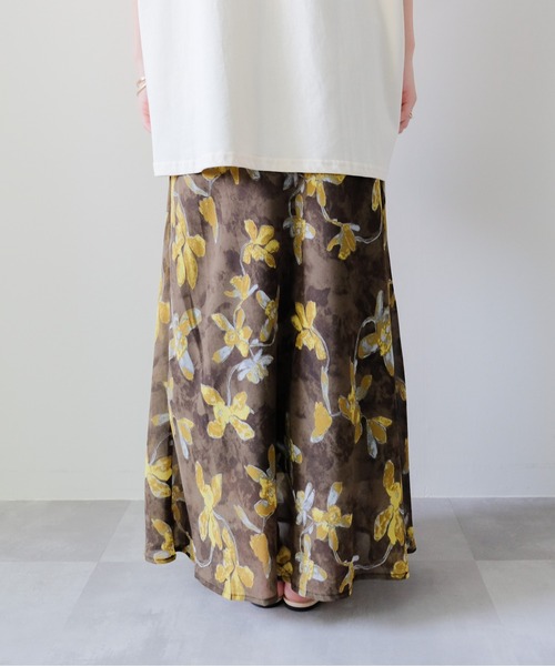 DOLLUPOOPS(ドールアップウップス)の「Flower Sheer Long Skirt(フラワーシアーロングスカート)(スカート・レディース・カーキ/ブラック・FREE/LARGE/MEDIUM)」の9枚目の写真
