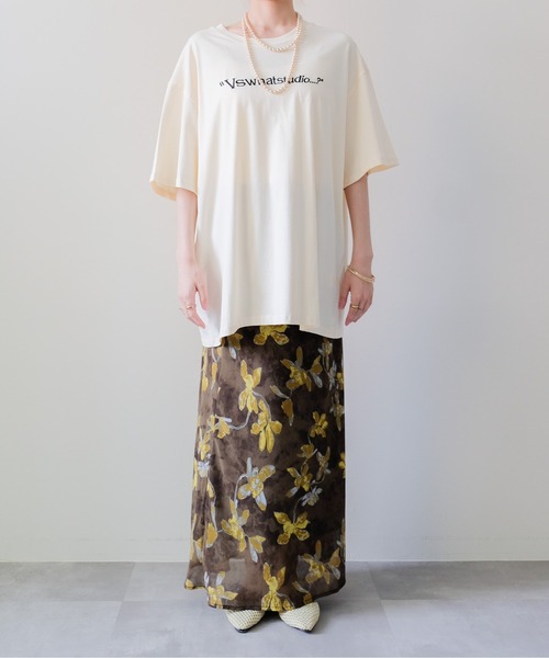 DOLLUPOOPS(ドールアップウップス)の「Flower Sheer Long Skirt(フラワーシアーロングスカート)(スカート・レディース・カーキ/ブラック・FREE/LARGE/MEDIUM)」の10枚目の写真