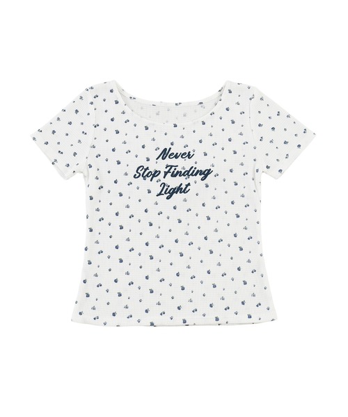 PHILLY(フィリー)の「リトルフラワーワッフルTシャツ(Tシャツ/カットソー・レディース・ピンク/ブルー・FREE)」の10枚目の写真