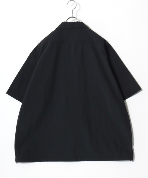 Dickies（ディッキーズ）の「2026SS Dickies/ディッキーズ オーバーサイズ ナイロンワッシャー ワンポイントロゴ 裾ドローコード 半袖 ワークシャツ（シャツ/ブラウス・メンズ・ブラック/カーキ・XL/M/L）」の6枚目の写真
