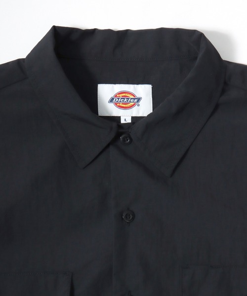 Dickies（ディッキーズ）の「2026SS Dickies/ディッキーズ オーバーサイズ ナイロンワッシャー ワンポイントロゴ 裾ドローコード 半袖 ワークシャツ（シャツ/ブラウス・メンズ・ブラック/カーキ・XL/M/L）」の7枚目の写真