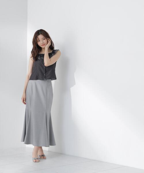 PROPORTION BODY DRESSING(プロポーションボディドレッシング)の「ラッフルカラーブラウス(シャツ/ブラウス・レディース・ブラック系その他/ホワイト系その他・FREE)」の10枚目の写真